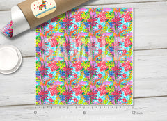 Lilly Inspired Flower in pond Pattern Adhesive Vinyl L042