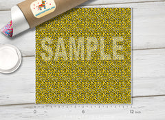 Yellow Leopard Patterned Adhesive Vinyl 835