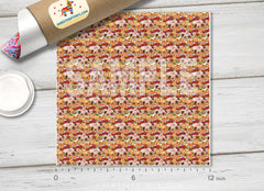Pumpkin Truck Patterned Adhesive Vinyl H063