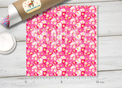 Lilly Inspired Cherry Begonias Pattern Adhesive Vinyl L039