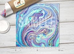 Teal Marble Adhesive Vinyl 1067