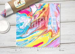 Abstract Fluid Marble Patterned HTV 1454 - Donkey Craft Vinyl