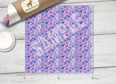 Lilly Inspired Purple Bloom Pattern Adhesive Vinyl L028
