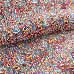 Abstract Printed Faux Leather 045