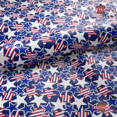USA Stars Printed Faux Leather 027