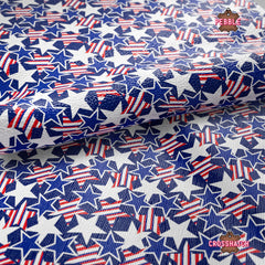 USA Stars Printed Faux Leather 027