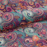 Paisley Floral Printed Faux Leather 035