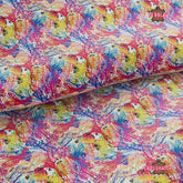 Colorful Splash Painting Printed Faux Leather 044