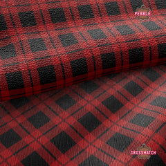 Lumberjack plaid Printed Faux Leather 041