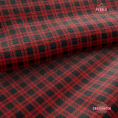 Lumberjack plaid Printed Faux Leather 041