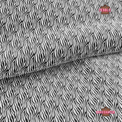 Black and White Zebra Printed Faux Leather 034