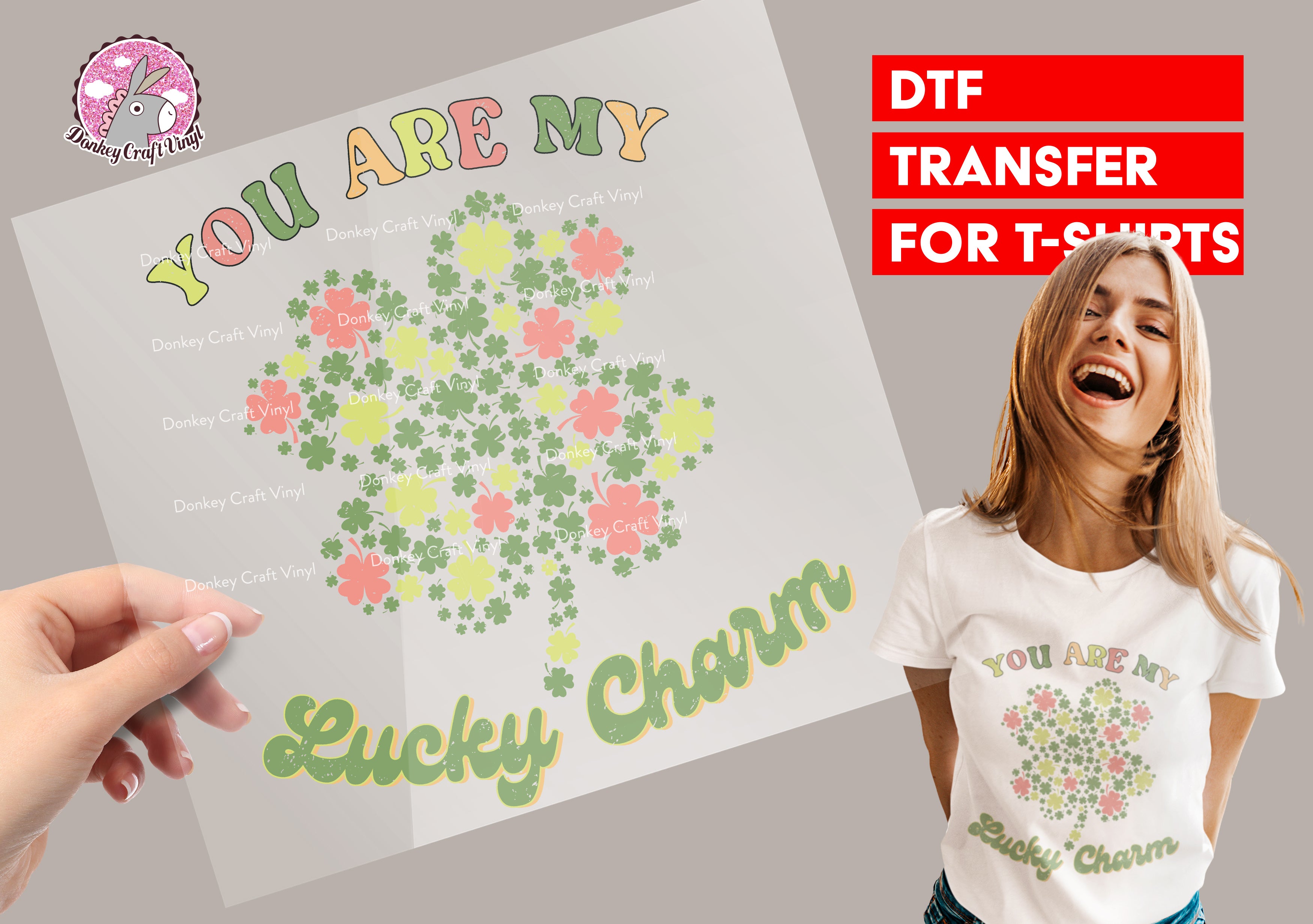 You Are My Lucky Charm Transfer for T-shirts, Heat Transfer, Ready for –  Donkey Craft Vinyl