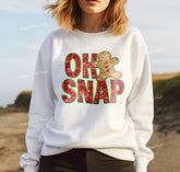 Oh Snap Gingerbread DTF, Ready for Press, Heat Press Transfers DTF435