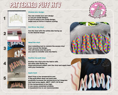 Custom Puff HTV Transfer Sheet