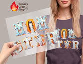 Halloween Ghost DTF Transfer for T-shirts, Hoodies, Heat Transfer, Ready for Press Heat Press Transfers DTF129
