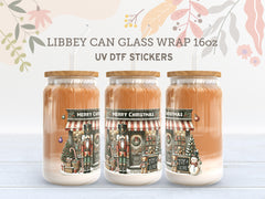 Christmas Nutcracker UV DTF Libbey Glass Can Wrap 16oz Sticker UV055