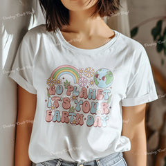 Earth Day DTF Transfer, Ready for Press Heat Press Transfers DTF317