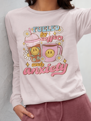 Fueled By Iced Coffee DTF Transfer, Ready for Press Heat Press Transfers DTF350