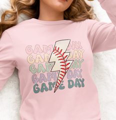 Baseball Game Day DTF Transfer, Ready for Press Heat Press Transfers DTF324