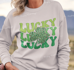 St Patricks Day Lucky DTF Transfer, Ready for Press Heat Press Transfers DTF312