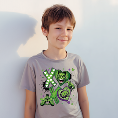 Hulk Superhero XOXO Hearts DTF Transfer, Ready to Press DTF652