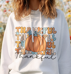 Thankful Fall Pumpkin Thanksgiving DTF, Ready for Press, Heat Press Transfers DTF439