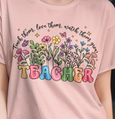 Teacher Wildflowers DTF, Ready for Press, Heat Press Transfers DTF413