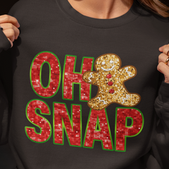 Oh Snap Gingerbread DTF, Ready for Press, Heat Press Transfers DTF435