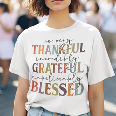 Thankful Grateful Blessed DTF Transfer, Ready to Press DTF459