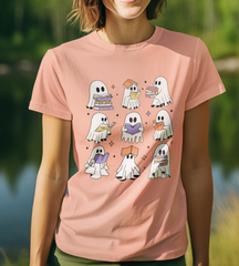 Halloween Ghost Books DTF, Ready for Press, Heat Press Transfers DTF440