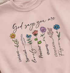 God Say You Are Christain DTF Transfer, Ready for Press Heat Press Transfers DTF325