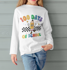 Happy 100 Days of School DTF Transfer, Ready for Press Heat Press Transfers DTF235