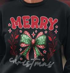 Merry Christmas Coquette DTF, Ready for Press, Heat Press Transfers DTF433