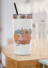 Big Sister & Mama Floral UV DTF Libbey Glass Wrap | 16oz Sticker UV045