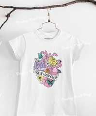 Anti Valentine Self Love Club DTF Transfer, Ready for Press Heat Press Transfers DTF251