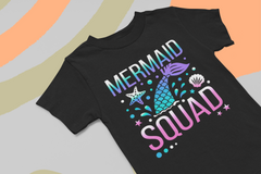 Happy Birthday Mermaid Squad DTF, Ready for Press, Heat Press Transfers DTF408