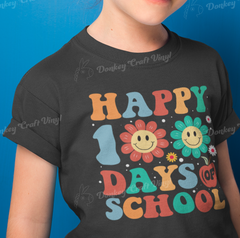 Happy 100 Days of School DTF Transfer, Ready for Press Heat Press Transfers DTF234