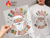 Retro Christmas Santa DTF Transfer for T-shirts, Hoodies, Heat Transfer, Ready for Press Heat Press Transfers DTF141
