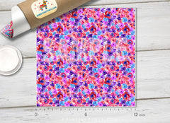 Watercolor Flower Patterned HTV 004 - Donkey Craft Vinyl