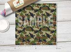 Military Camouflage Patterned Adhesive Vinyl 198