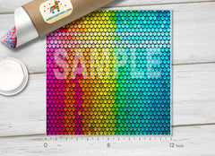 Colorful Mermaid Scale Patterned HTV 753