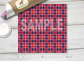 Plaid Checker Patterned Adhesive Vinyl 283