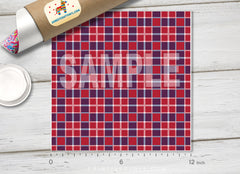 Plaid Checker Patterned Adhesive Vinyl 283