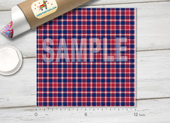 Patriotic Tartan Plaid Patterned HTV 283