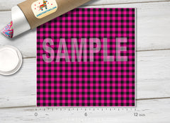 Gingham Check Patterned HTV 736