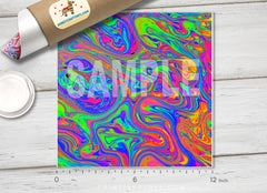 Rainbow Iridescent oil Patterned HTV 518