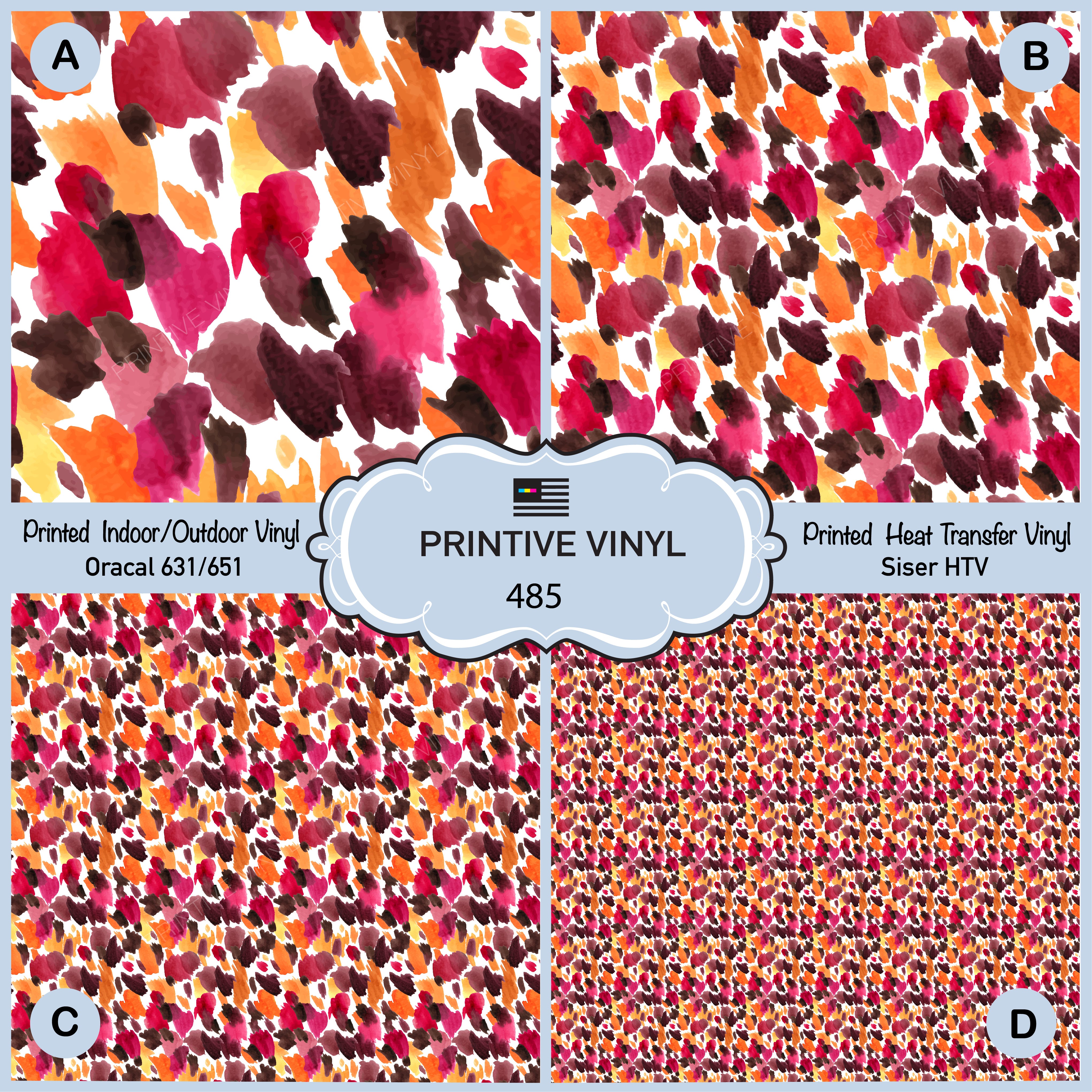Watercolor Leopard skin Pattern Printed Vinyl/ Indoor / Outdoor/ Heat Transfer Vinyl-485 - Printive Vinyl | Patterned Vinyl