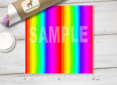 Rainbow Stripe Patterned HTV 079
