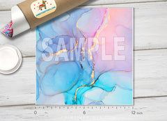 Abstract Oil Paint Marble Patterned HTV-1237