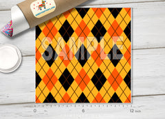 Halloween Argyle Patterned HTV H033